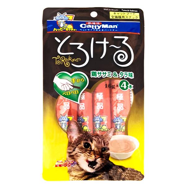 CattyMan ТУНЕЦЬ і ЛОСОСЬ рідкі смаколики для котів 16 г x 4 шт (Z1710)